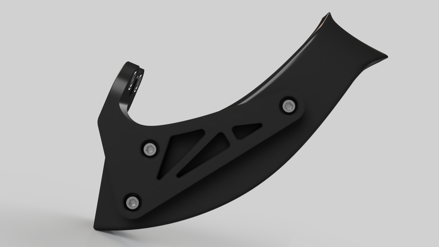 Front brake cooling duct for Ducati motorcycles with axial mounted  brake calipers