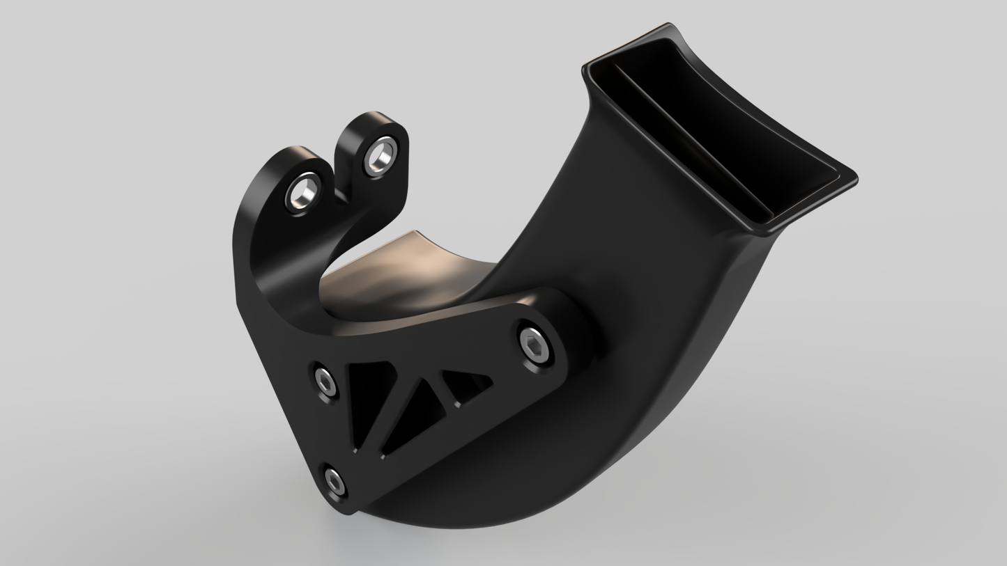 Front brake cooling duct for Ducati motorcycles with axial mounted  brake calipers