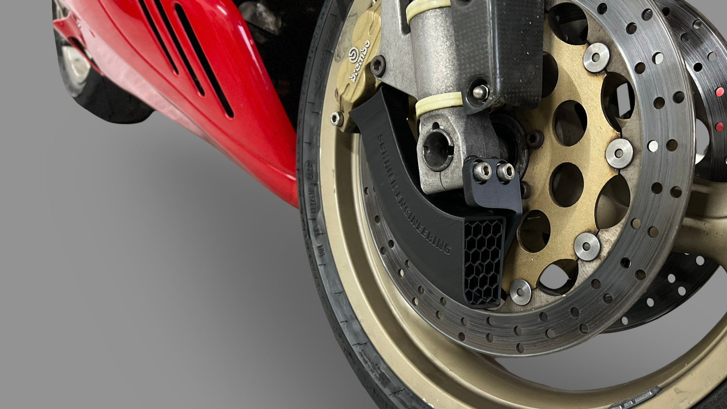 Front brake cooling duct for Ducati motorcycles with axial mounted  brake calipers (Made to order)